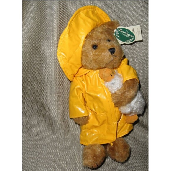 NEW BY TOBY, 2001 VINTAGE BEARINGTON PLUSH 13" TEDDY BEAR "DONALD" WITH DUCK - Picture 3 of 12